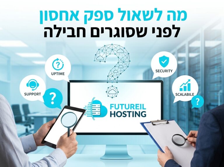 מה לשאול ספק אחסון לפני שסוגרים חבילה